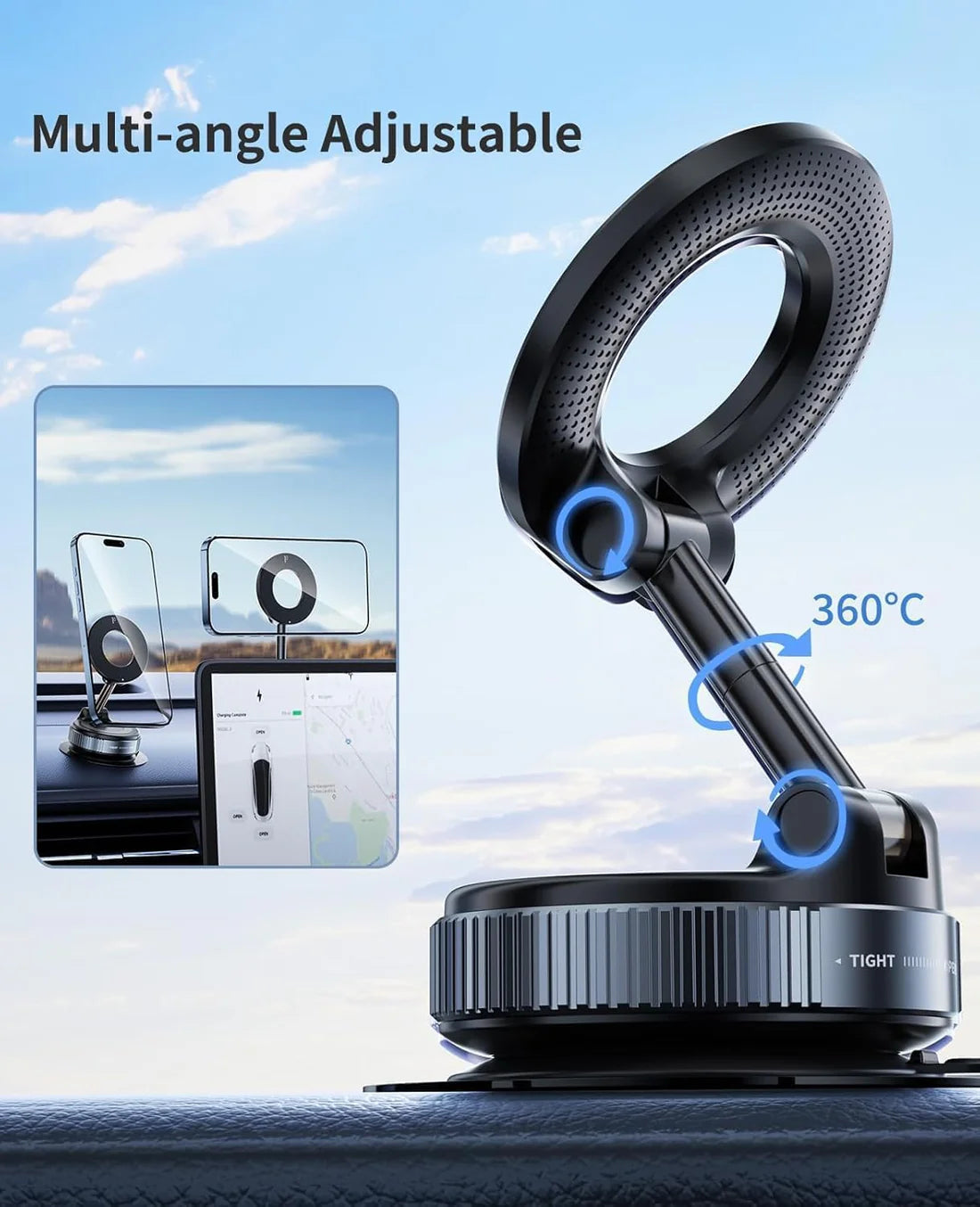 Smart Advanced VACUUM Magnetic 360° Mobile Holder
