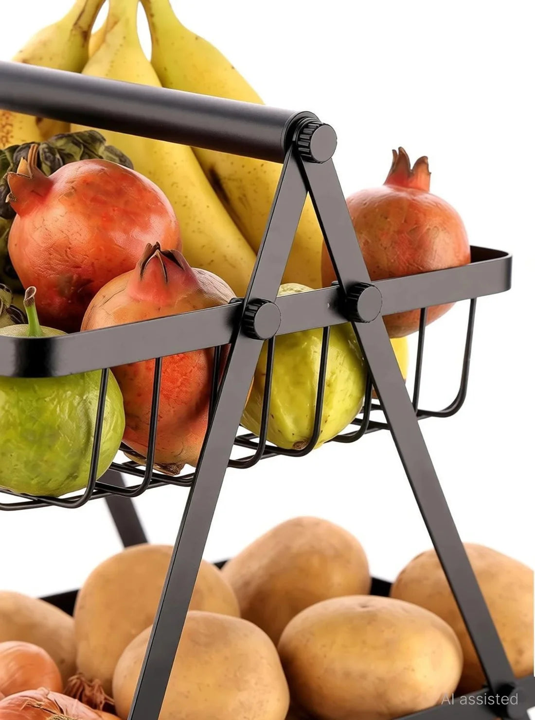 Multi-Purpose 2-Tier Storage Basket | Fruit, Vegetable & Snack Organize