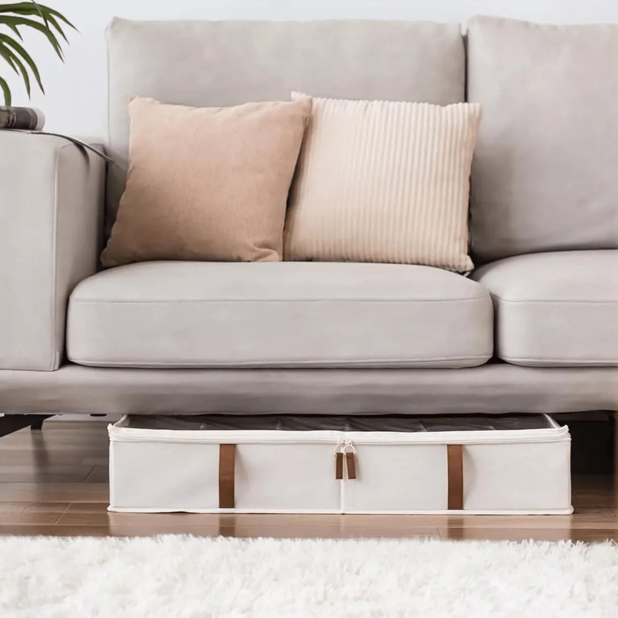 Adjustable Dust Proof Under Bed Organizer with Transparent Cover (75 cm)