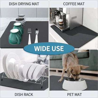 Super Absorbent Kitchen Dish Drying mat- (Big Size)(60cmx40cm)