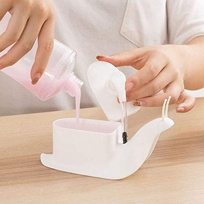 Cute Snail Liquid Soap Dispenser – Refillable Bathroom & Kitchen Hand Wash Pump