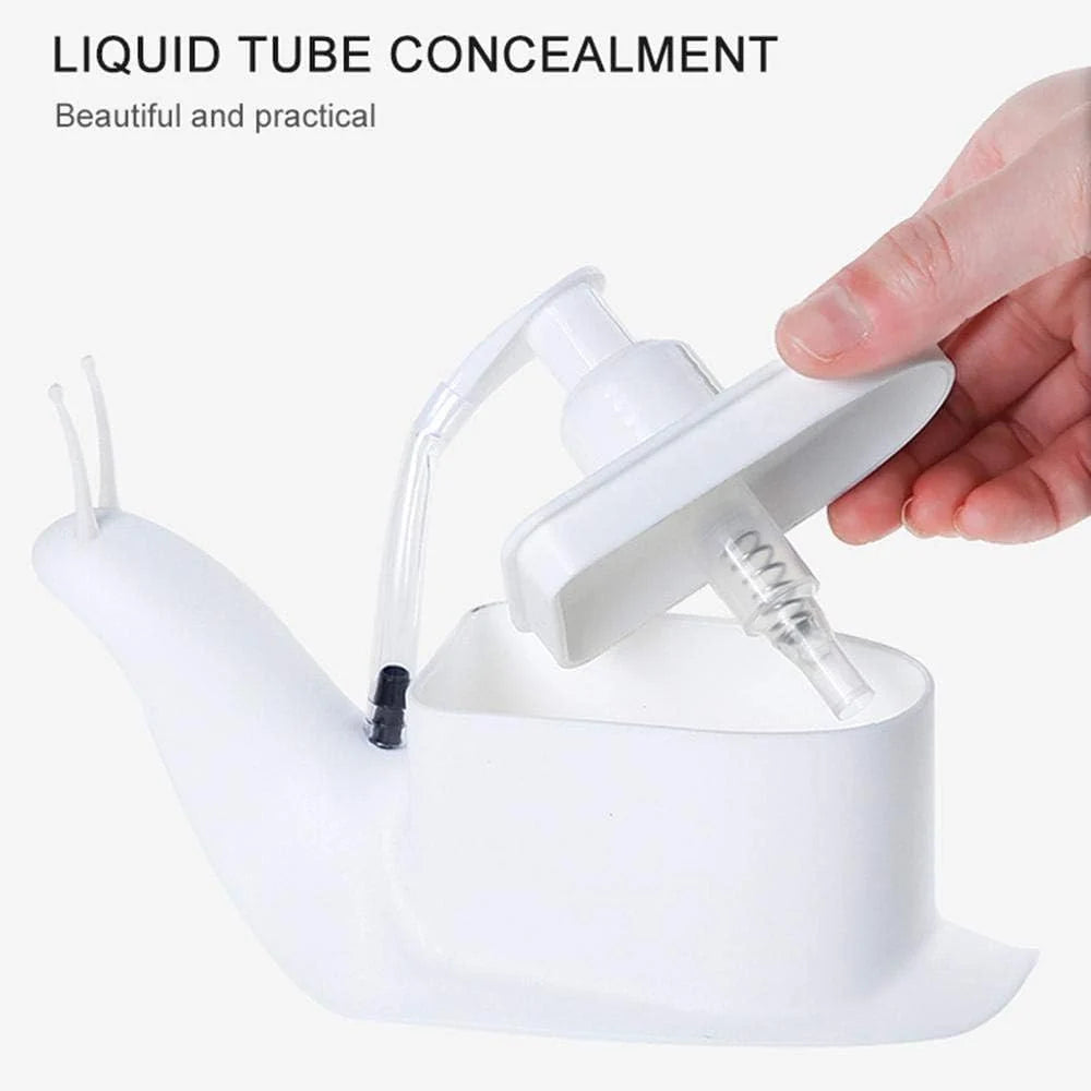 Cute Snail Liquid Soap Dispenser – Refillable Bathroom & Kitchen Hand Wash Pump