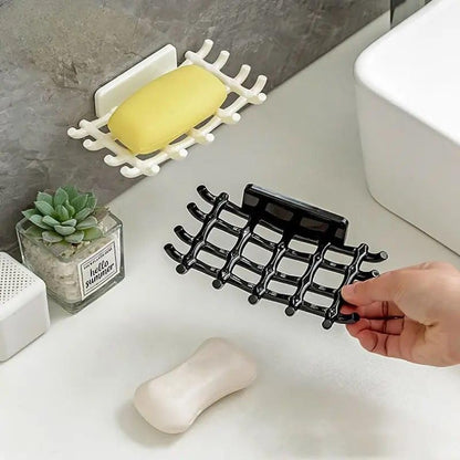 Wall Mounted Dish with Hooks – Space Saving Bathroom Organizer