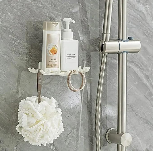 Wall Mounted Dish with Hooks – Space Saving Bathroom Organizer