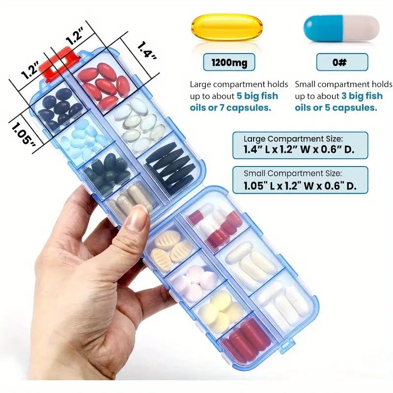 7-Day Pill Organizer - Dustproof & Moisture-Proof Recommended by Doctors (BUY 1 GET 1 FREE)