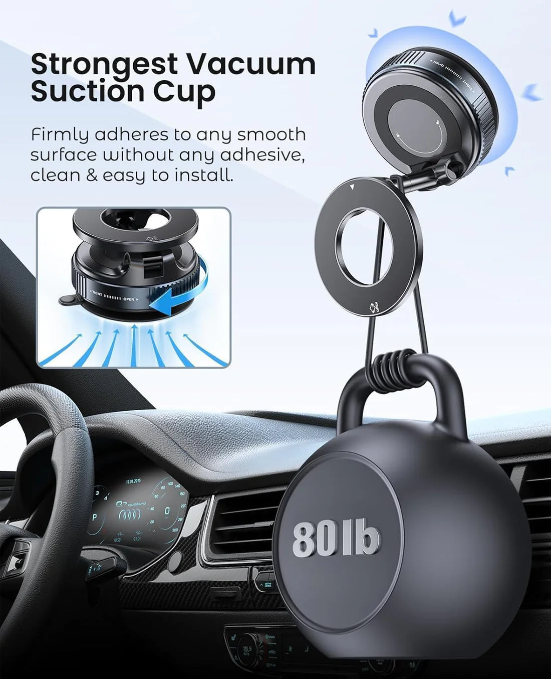 Smart Advanced VACUUM Magnetic 360° Mobile Holder