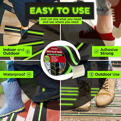 GripGlow™ Anti-Slip Glow-in-the-Dark Tape – Stay Safe, Even in the Dark