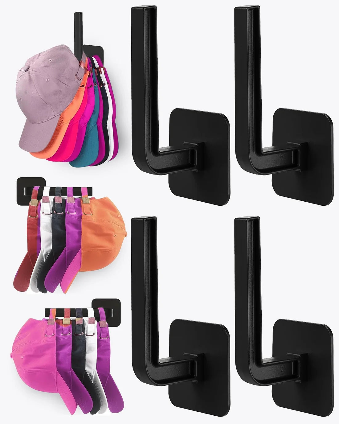 Multi-Purpose Strong Adhesive Wall Hooks for Clothes & Accessories