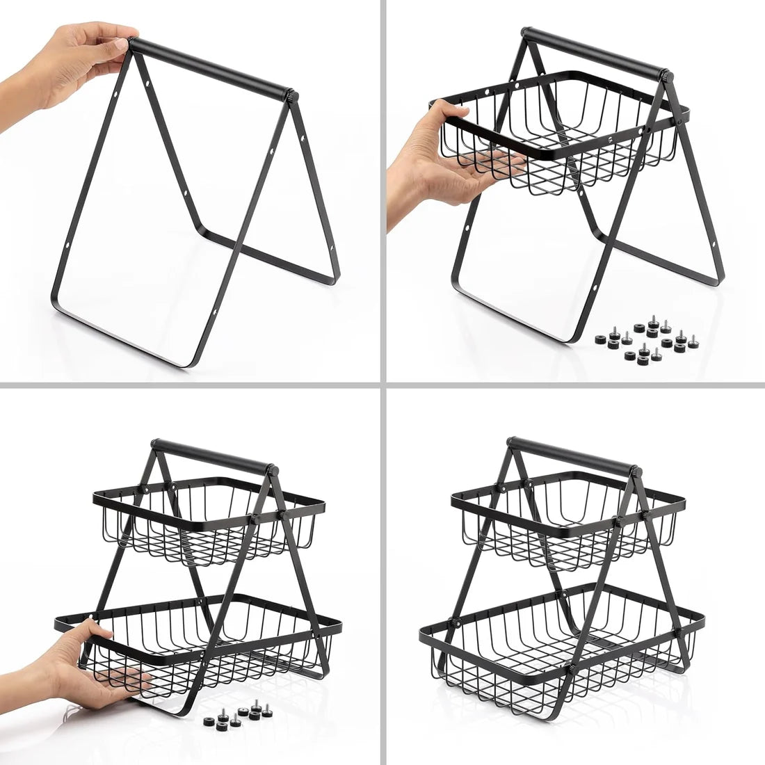 Multi-Purpose 2-Tier Storage Basket | Fruit, Vegetable & Snack Organize