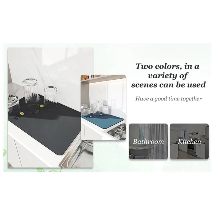 Super Absorbent Kitchen Dish Drying mat- (Big Size)(60cmx40cm)