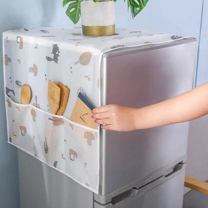 WaterProof and DustProof Refrigerator Cover (with 6 pockets)