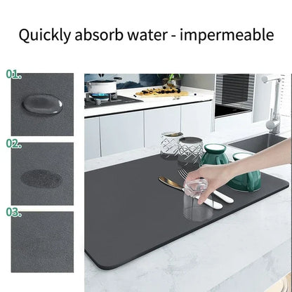 Super Absorbent Kitchen Dish Drying mat- (Big Size)(60cmx40cm)