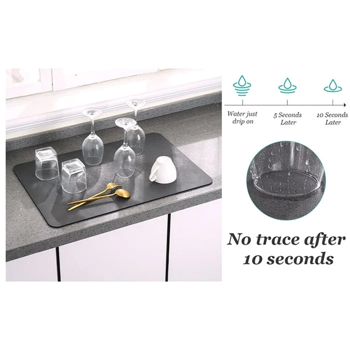 Super Absorbent Kitchen Dish Drying mat- (Big Size)(60cmx40cm)