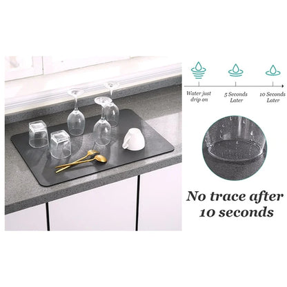 Super Absorbent Kitchen Dish Drying mat- (Big Size)(60cmx40cm)