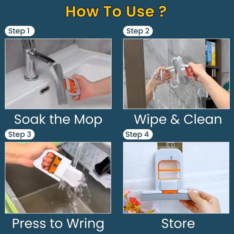Magic Mini Fold Mop - Clean in 5 Seconds ( Buy 1 Get 1 FREE ) Freedom Sale 🔥